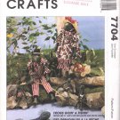 McCall's Sewing Pattern 7704 Frogs Goin' a Fishin' Boy and Girl Dolls with Outfits Uncut and Unused
