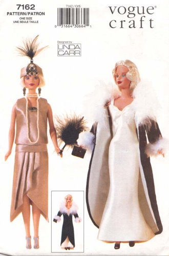 Vogue Sewing Pattern 7162 Barbie Doll Outfits Vintage Style Uncut and Unused