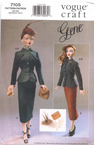 Vogue Sewing Pattern 7105 Gene Day Wear Outfits Uncut and Unused