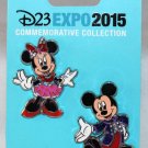 D23 Expo 2015 Mickey Mouse and Minnie Mouse 2-Pin Set Limited Edition 1000