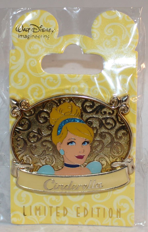 Walt Disney Imagineering WDI Princess Plaque Pin Cinderella Limited ...