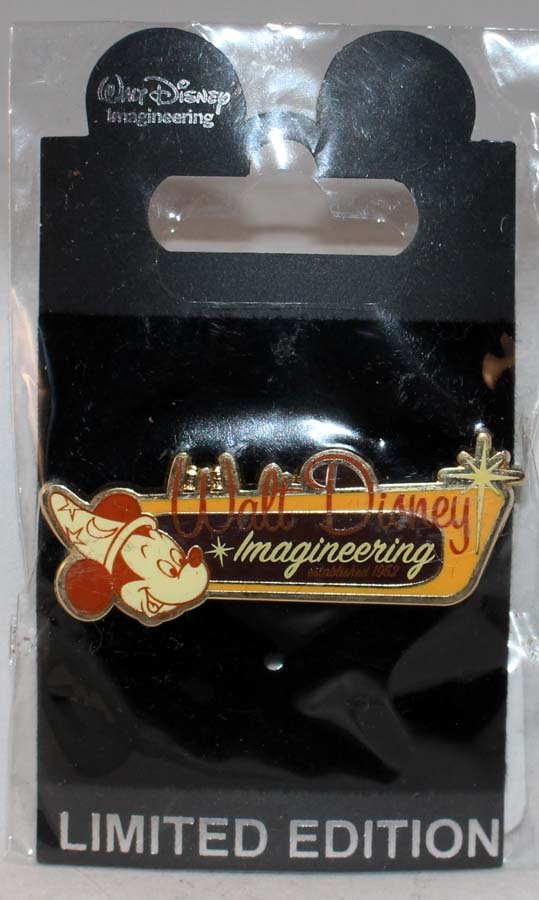 Walt Disney Imagineering WDI Retro Logo Pin Sorcerer Mickey Limited Edition