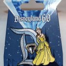 Disneyland 60th Anniversary Diamond D Pin of the Month Belle Limited Edition 3000