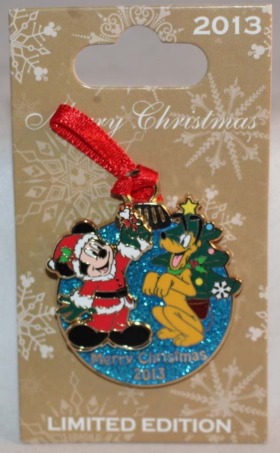 Disney Merry Christmas 2013 Ornament Pin Mickey and Pluto Limited ...