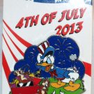 Disney 4th of July 2013 Pin Donald Duck with Chip and Dale Limited Edition 3000