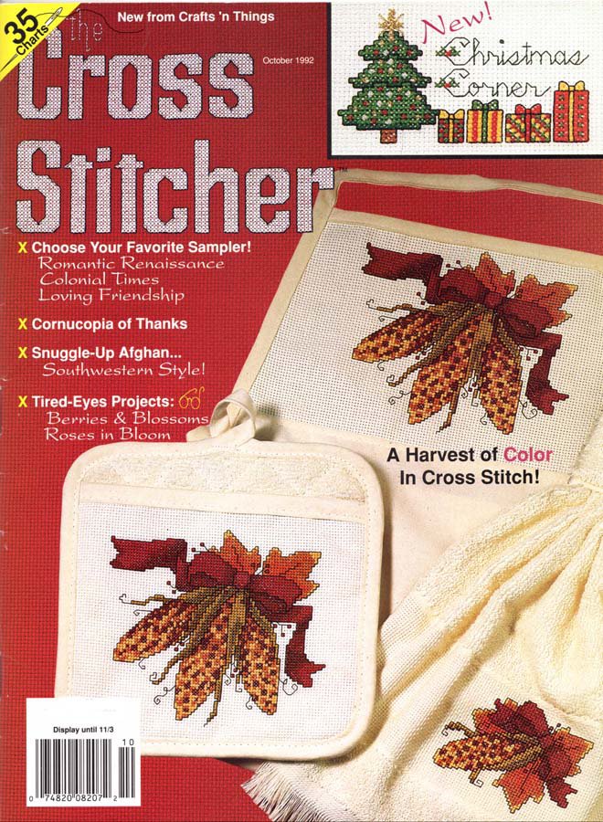The Cross Stitcher Magazine October 1992 Issue 35 Projects to Stitch Linen Lesson 7