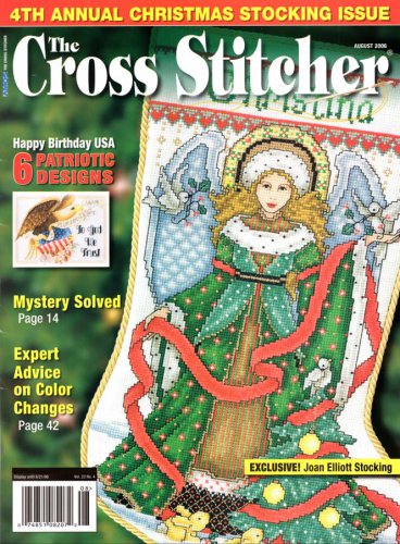 The Cross Stitcher Magazine August 2006 Issue 20 Projects to Stitch Annual Christmas Stocking