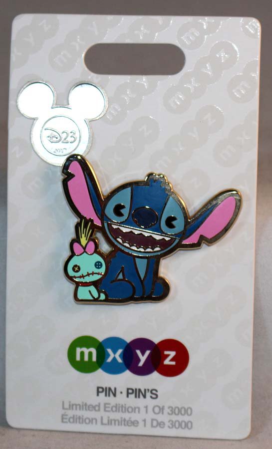 D23 Expo 2017 Disney Store MXYZ Stitch and Scrump Pin Limited Edition 3000