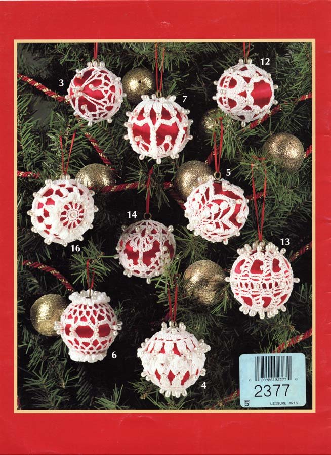 Leisure Arts Pearl Drop Ornaments 18 Designs to Crochet in Bedspread
