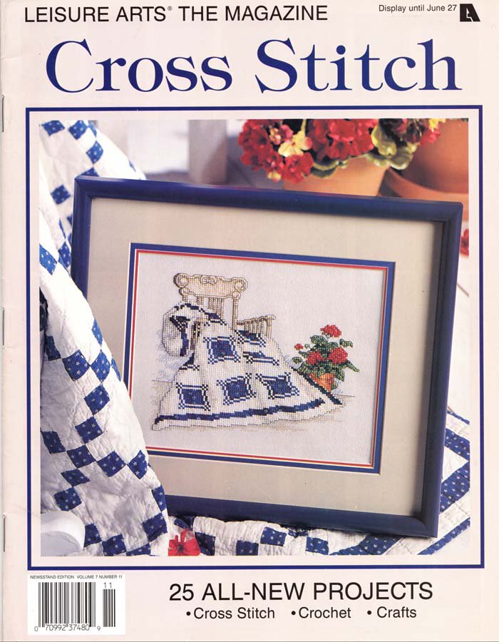 Leisure Arts Cross Stitch The Magazine June 1995 Issue 25 Projects