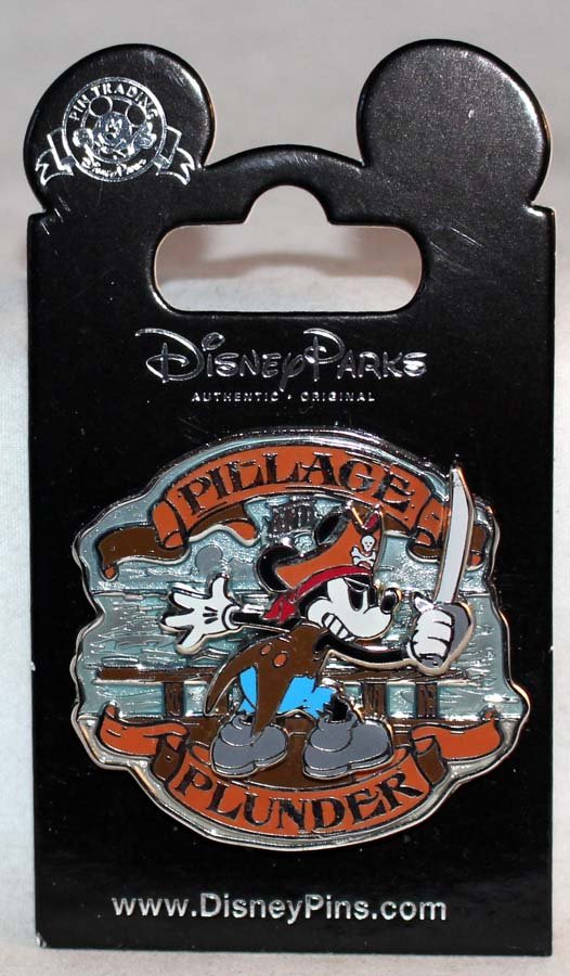 Disney Parks Pirate Mickey Mouse Pin Pillage Plunder