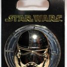Disney Parks Star Wars The Last Jedi Judicial Stormtrooper Sculpted Chrome Helmet Pin