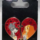 Disney Parks Lady and the Tramp Broken Heart 2-Pin Set Disney Parks Lady and the Tramp Broken Heart 2-Pin Set