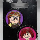 Disney Parks Up's Young Carl and Ellie Bottle Caps 2-Pin Set Disney Parks Up's Young Carl and Ellie Bottle Caps 2-Pin Set
