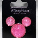 Disney Parks Mickey Icon Pink Glitter Pin