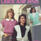 Leisure Arts Quick Knit Vests Book 3 - 6 Designs With Extra Easy Instructions