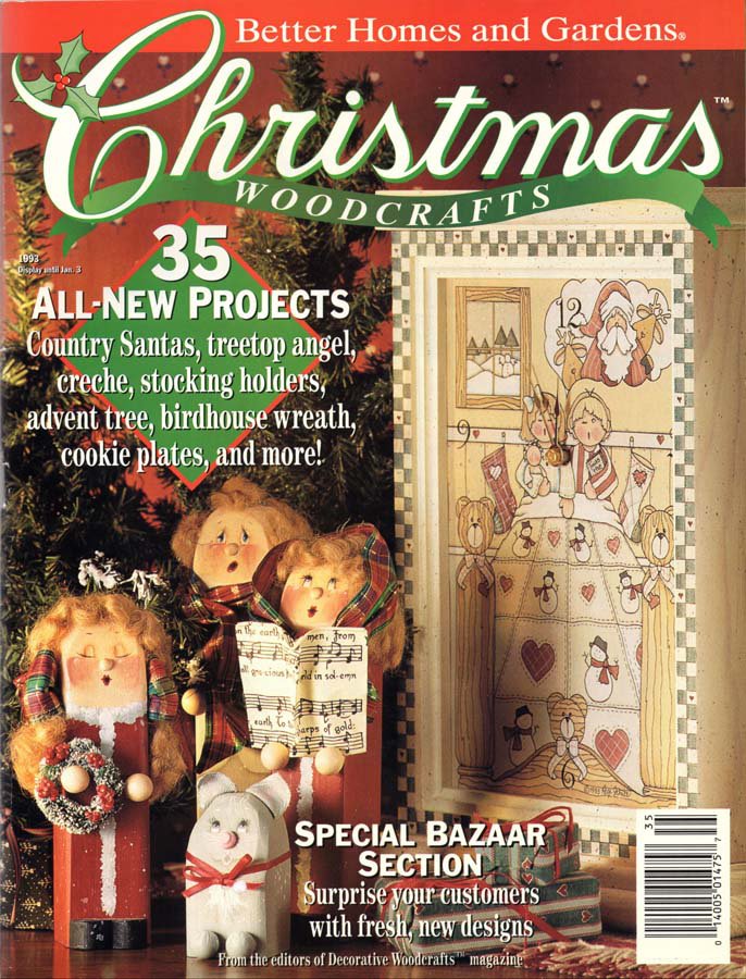 Better Homes and Gardens Christmas Woodcrafts Magazine 1993 - 35 Projects