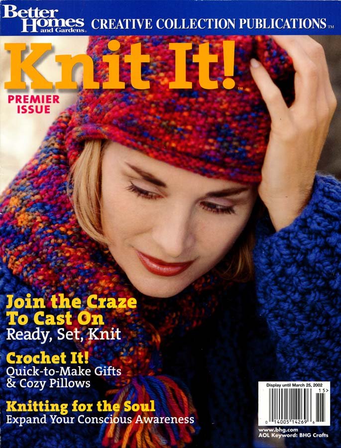 Better Homes And Gardens Knit It Magazine Premier Issue 2002 37 Projects