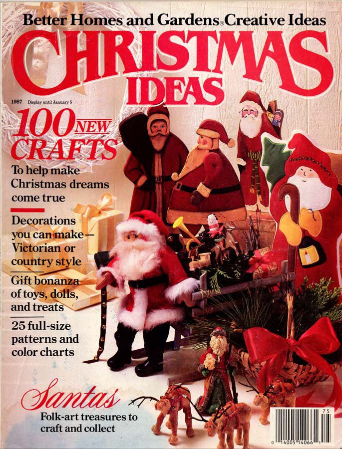 Better Homes and Gardens Christmas Ideas Magazine 1987  100 Projects