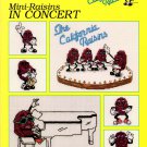 Just Cross Stitch The California Raisins Mini-Raisins in Concert 6 Designs