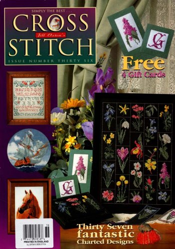 Jill Oxton's Cross Stitch Australia Magazine Issue 36 1998 - 37 Projects, 4 Free Gift Cards