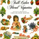 Dover Publications Full-Color Floral Vignettes 1994 - 429 Victorian Stickers Unused OOP