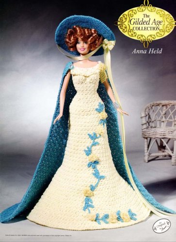 Annie's Attic The Gilded Age Collection Anna Held Outfit to Crochet for Barbie 2002