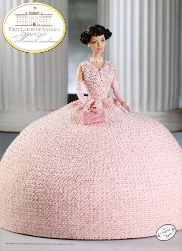 Annie's Attic First Ladies Collection Mamie Eisenhower Outfit to Crochet for Barbie 2001