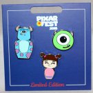 Disneyland Resort Pixar Fest 2018 Monsters Inc. 3-Pin Set Limited Edition 1500 Disneyland Resort Pixar Fest 2018 Monsters Inc. 3-Pin Set Limited Edition 1500