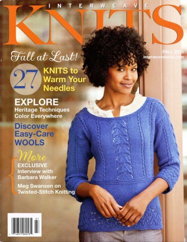 Interweave Knits Magazine Fall 2010 - 27 Projects, Twisted Stitch Knitting Primer
