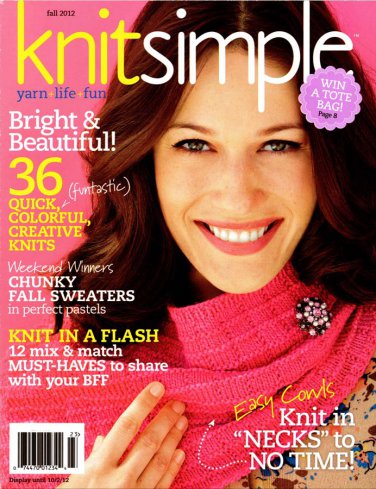 Knit Simple Magazine Fall 2012 - 36 Designs, Knitting a Beanie Primer