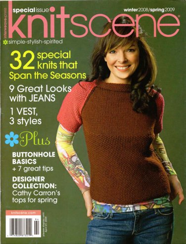 Interweave Press' Knit Scene Magazine Winter 2008-Spring 2009 - 32 Projects, Handspindle Primer