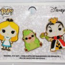 Funko Disney Alice in Wonderland Queen of Hearts, Alice and Hedgehog 3-Pin Set Funko Disney Alice in Wonderland Queen of Hearts, Alice and Hedgehog 3-Pin Set