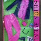 Mattel Barbie Fashion Avenue Pink Fuzzy Trimmed Jacket 2002 NRFB