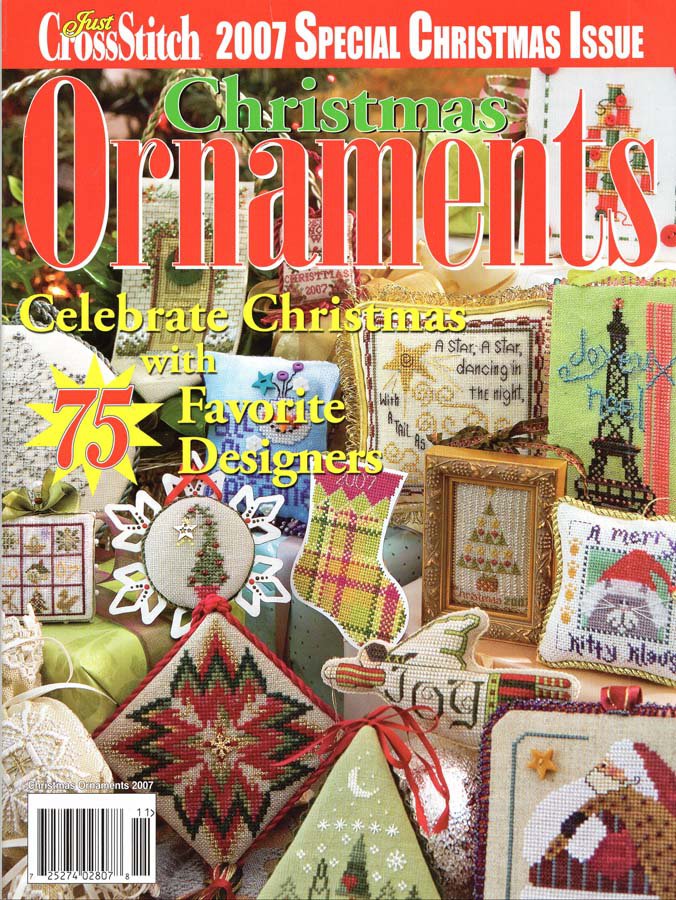 Just Cross Stitch Christmas Ornaments Magazine 2007 75 Designs