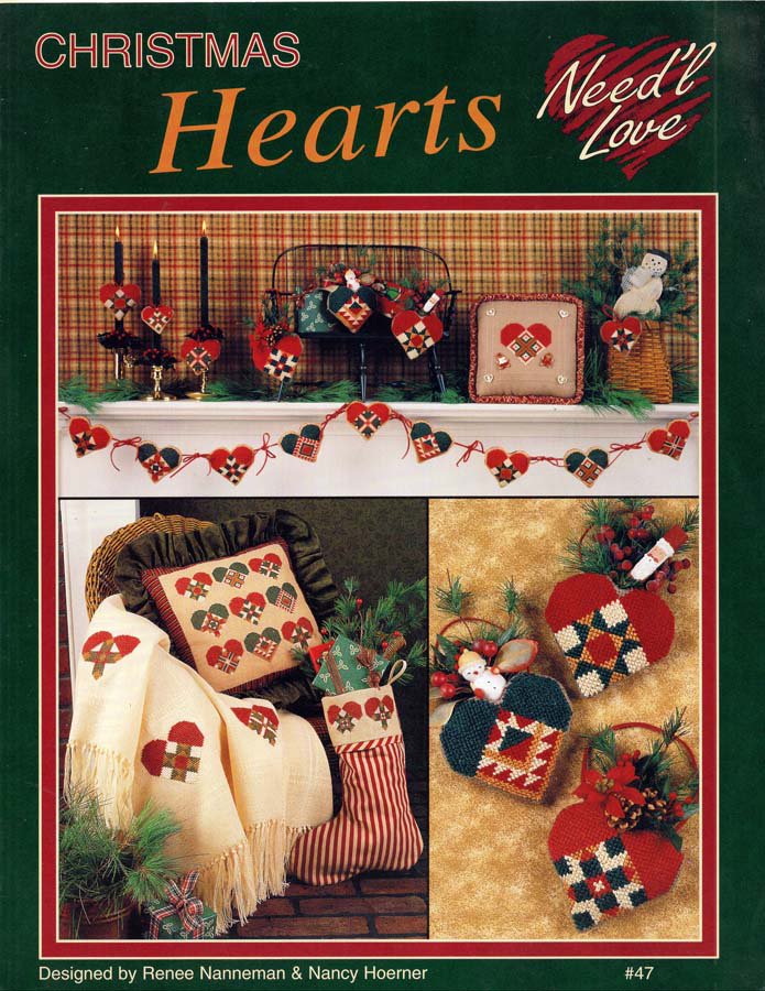 Christmas Hearts Need'l Love Booklet 1994 - 11 Designs to Cross Stitch