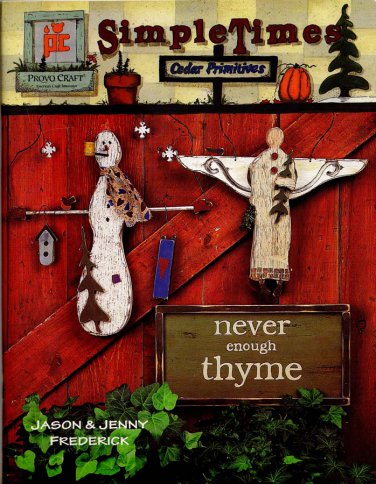 Provo Craft Simple Times Cedar Primitives Booklet 1997 - 23 Projects to Make from Wood and Paint