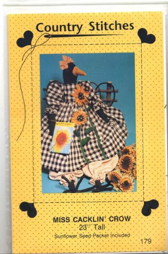 Country Stitches Sewing Pattern 179 Miss Cacklin' Crow Doll 23" Tall 1993 Mint