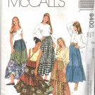 McCall's Sewing Pattern Number 9400 1998 - Women's Boho Skirts in 3 Designs Size Medium and Large