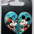 Disney Parks Mickey Mouse and Minnie Mouse Broken Hearts 2-Pin Set