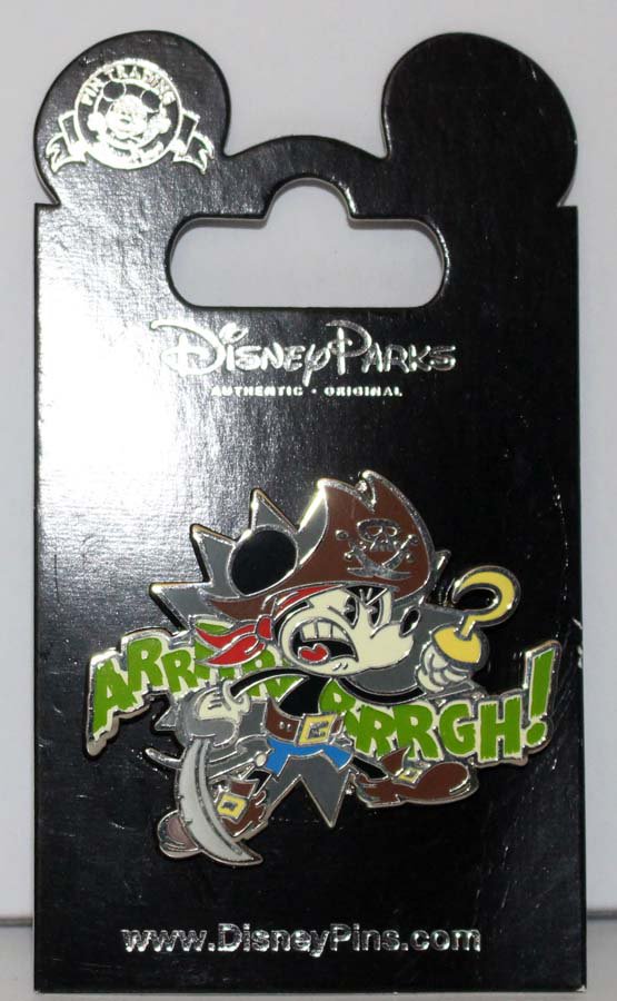 Disney Parks Mickey Mouse Pirate Pin Arrrrrrrrgh!