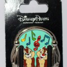 Disney Parks Chip and Dale in Headphones Pin Disney Parks Chip and Dale in Headphones Pin