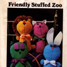 Butterick Sewing Pattern 4573 Friendly Stuffed Zoo - 4 Animals to Make Uncut