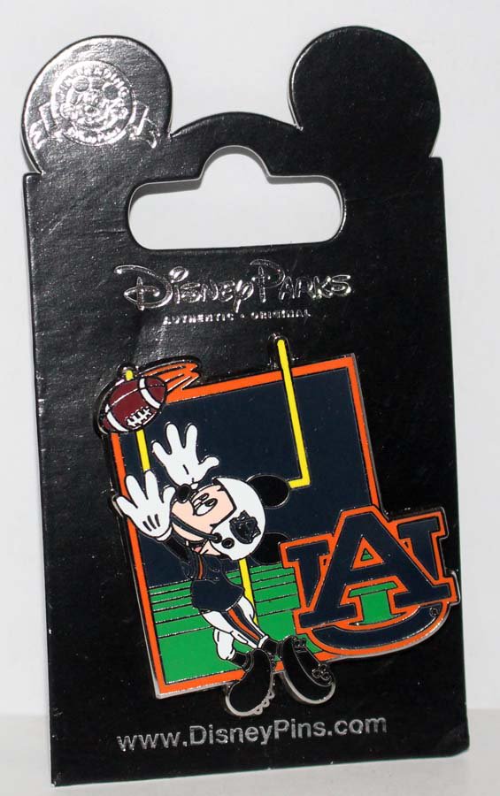 Disney Parks Mickey Plays Football For The University Of Auburn Tigers Pin 