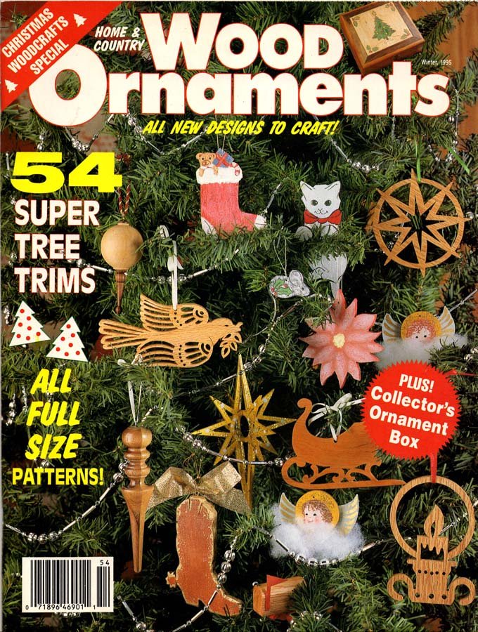 Home & Country Wood Ornaments Magazine Winter 1995 54 Designs, Full