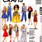 McCall's Sewing Pattern Number 6317 1993 - 10 Outfits for Barbie and Ken Uncut McCall's Sewing Pattern Number 6317 1993 - 10 Outfits for Barbie and Ken Uncut