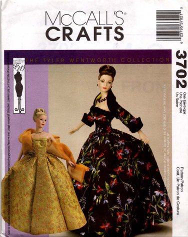 McCall's Sewing Pattern Number 3702 2002 - Officially Licensed Tyler Wentworth Outfit Uncut