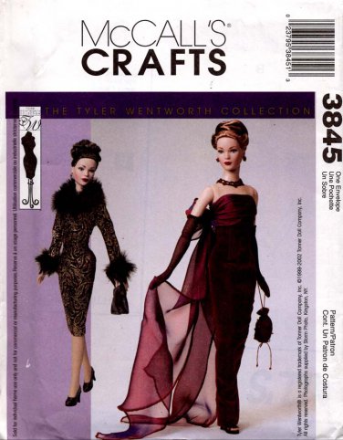 McCall's Sewing Pattern Number 3845 2002 - Officially Licensed Tyler Wentworth Outfit Uncut
