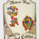 Disneyland Resort Medieval Magic Jester Goofy and Crest 2-Pin Set Limited Edition 1000 Disneyland Resort Medieval Magic Jester Goofy and Crest 2-Pin Set Limited Edition 1000