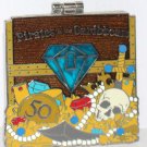Disneyland Resort Pirates of the Caribbean 50th Anniversary Blue Gem Treasure Chest Pin Ltd Ed 2500